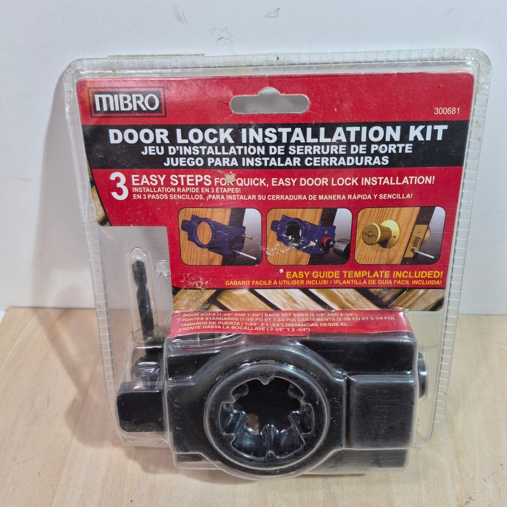 MIBRO Door Lock Installation Kit 300681‎ Carbon Steel Hole Saws Guide Template